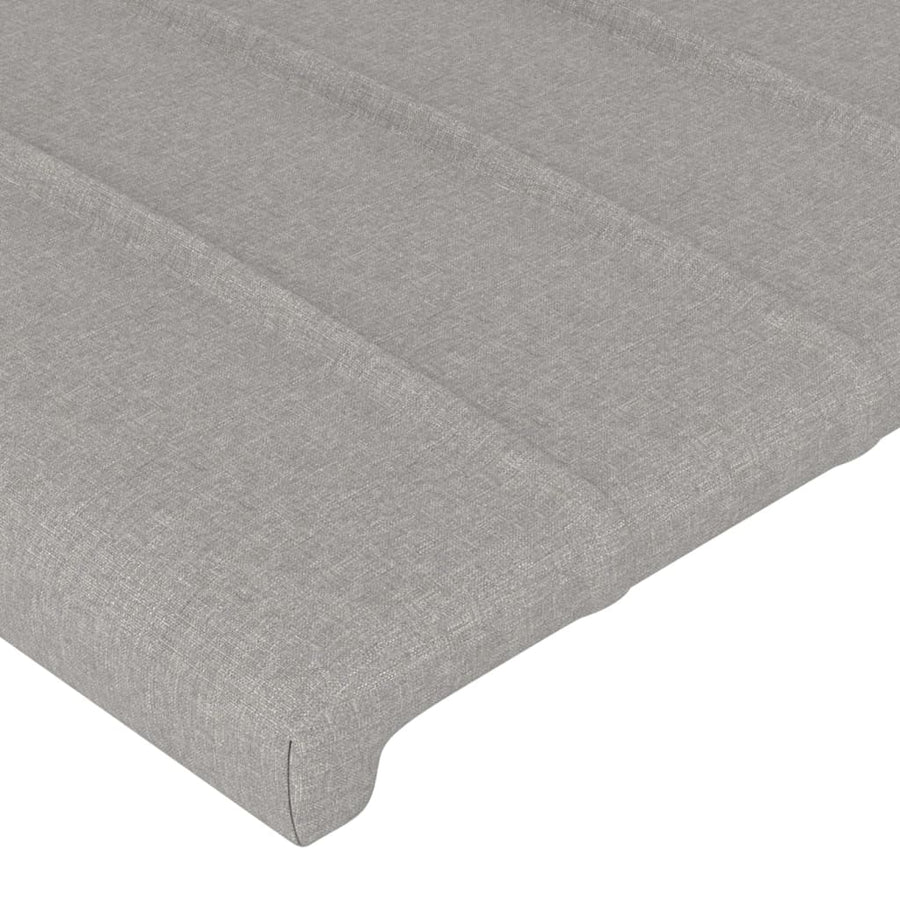 Hoofdbord Led Stof 144 x 5 x 78/88 cm Lichtgrijs