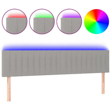 Hoofdbord Led Stof 160 x 5 x 78/88 cm Lichtgrijs