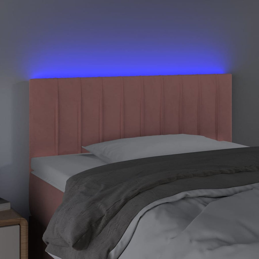 Hoofdbord Led Fluweel 80 x 5 x 78/88 cm Roze