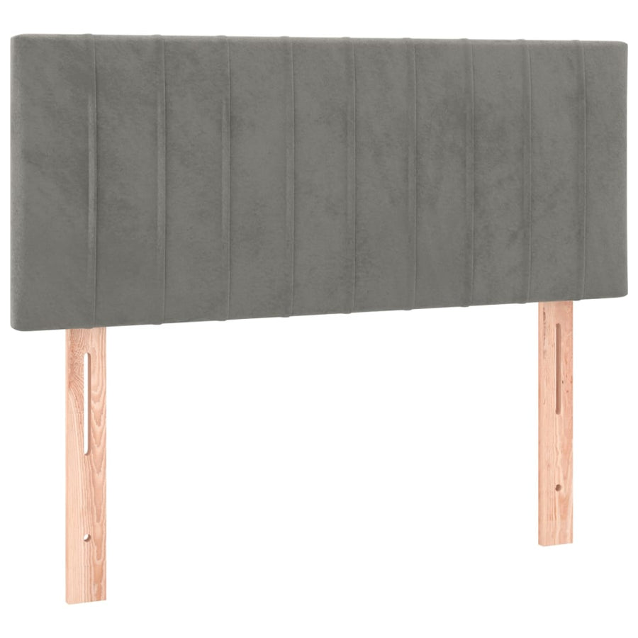 Hoofdbord Led Fluweel 90 x 5 x 78/88 cm Lichtgrijs