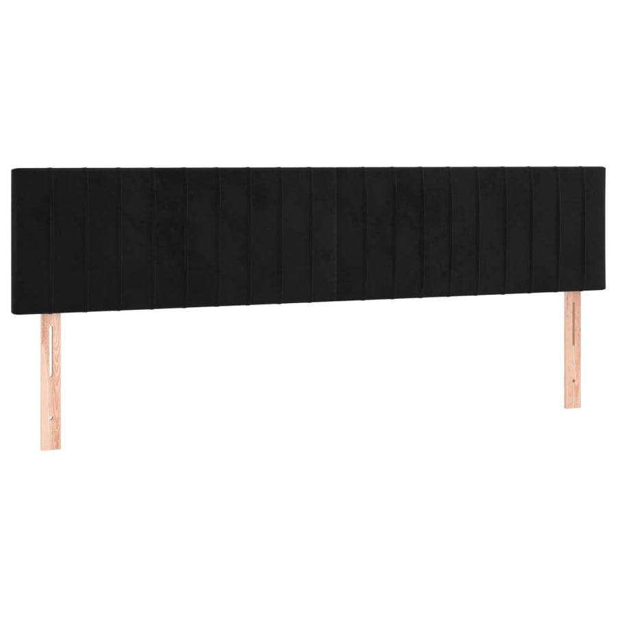 Hoofdbord Led Fluweel 160 x 5 x 78/88 cm Zwart