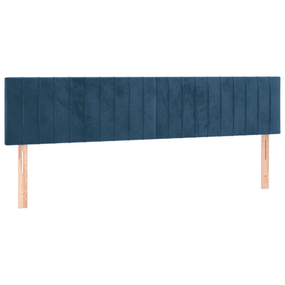 Hoofdbord Led Fluweel 160 x 5 x 78/88 cm Donkerblauw