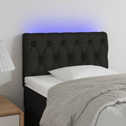 Hoofdbord 80x7x78/88 cm stof zwart met LED