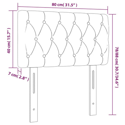 Hoofdbord Led Stof 80 x 7 x 78/88 cm Donkerbruin