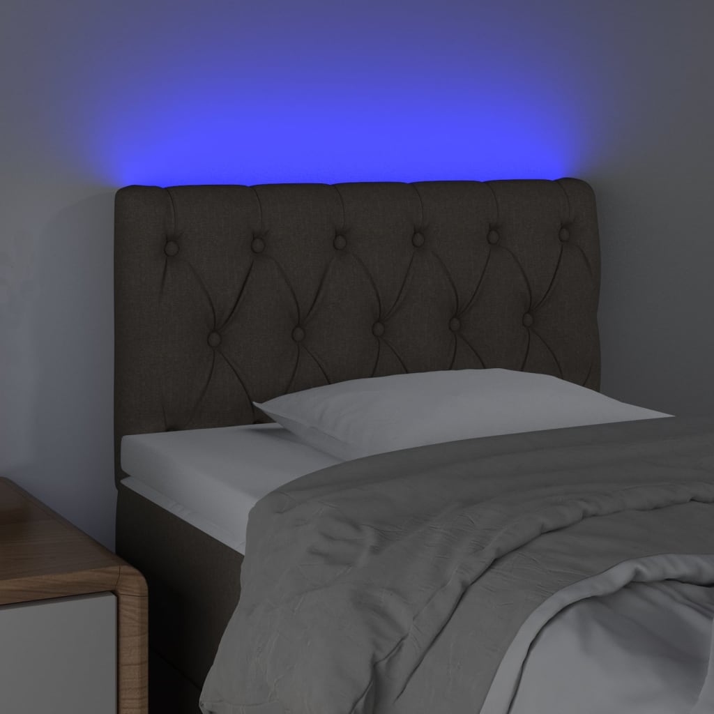 Hoofdbord Led Stof 80 x 7 x 78/88 cm Taupe