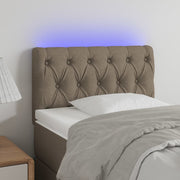 Hoofdbord LED 80x7x78/88 cm taupe stof