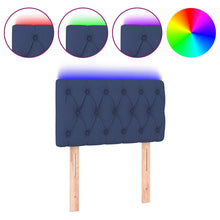 Hoofdbord Led Stof 80 x 7 x 78/88 cm Blauw