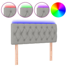 Hoofdbord Led Stof 90 x 7 x 78/88 cm Lichtgrijs