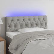 Hoofdbord 90x7x78/88 cm stof lichtgrijs LED