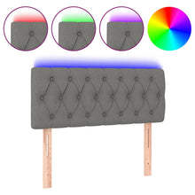 Hoofdbord Led Stof 90 x 7 x 78/88 cm Donkergrijs