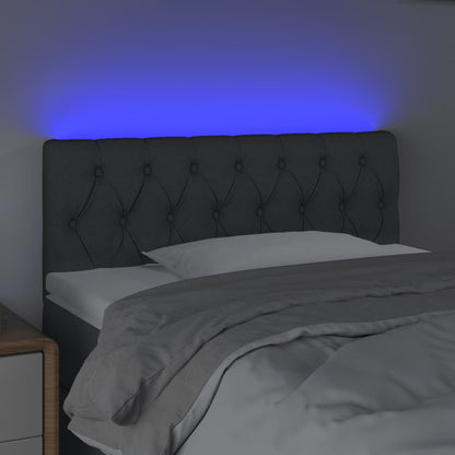 Hoofdbord Led Stof 90 x 7 x 78/88 cm Donkergrijs