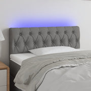 Hoofdbord 90x7x78/88 cm stof donkergrijs LED