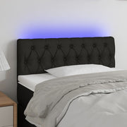 Hoofdbord 90x7x78/88 cm stof zwart LED