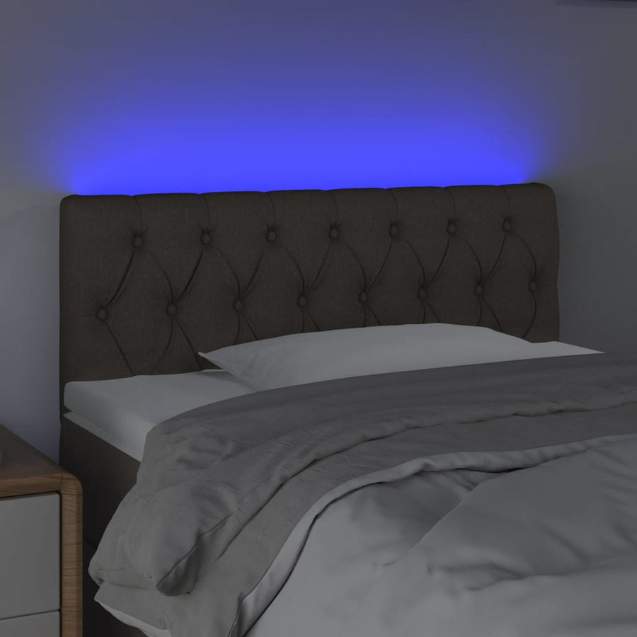 Hoofdbord Led Stof 90 x 7 x 78/88 cm Taupe