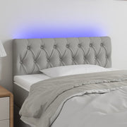 Hoofdbord LED 100x7x78/88 cm lichtgrijs
