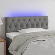 Hoofdbord 100x7x78/88 cm stof donkergrijs LED