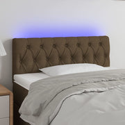 Hoofdbord 100x7x78/88 cm stof donkerbruin LED