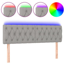 Hoofdbord Led Stof 144 x 7 x 78/88 cm Lichtgrijs