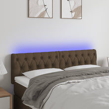 Hoofdbord Led Stof 144 x 7 x 78/88 cm Donkerbruin