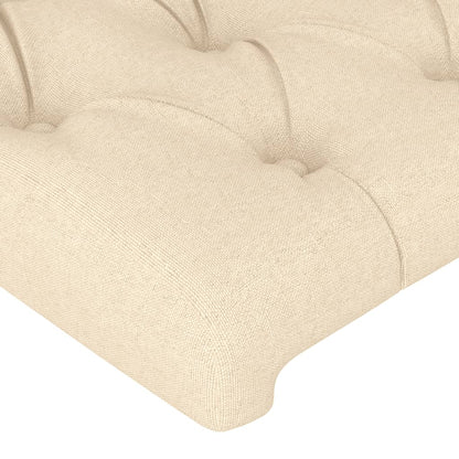 Hoofdbord Led Stof Kleurig 144 x 7 x 78/88 cm Crème