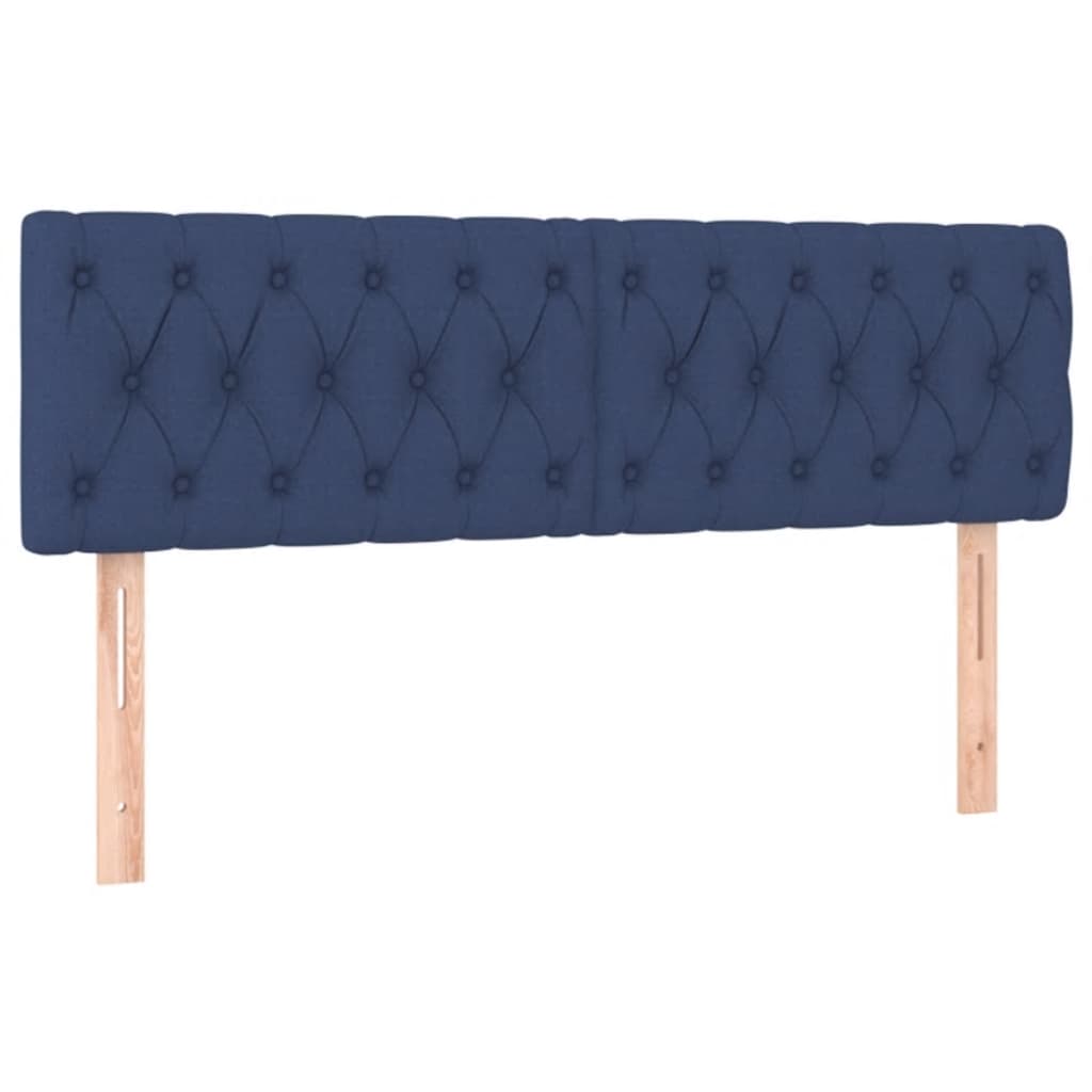 Hoofdbord Led Stof 144 x 7 x 78/88 cm Blauw