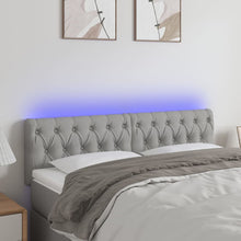 Hoofdbord Led Stof 160 x 7 x 78/88 cm Lichtgrijs