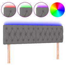 Hoofdbord Led Stof 160 x 7 x 78/88 cm Donkergrijs