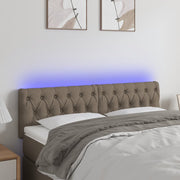 Hoofdbord 160x7x78/88 cm stof taupe LED