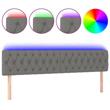 Hoofdbord Led Stof 180 x 7 x 78/88 cm Donkergrijs