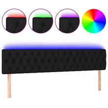 Hoofdbord Led Stof 180 x 7 x 78/88 cm Zwart