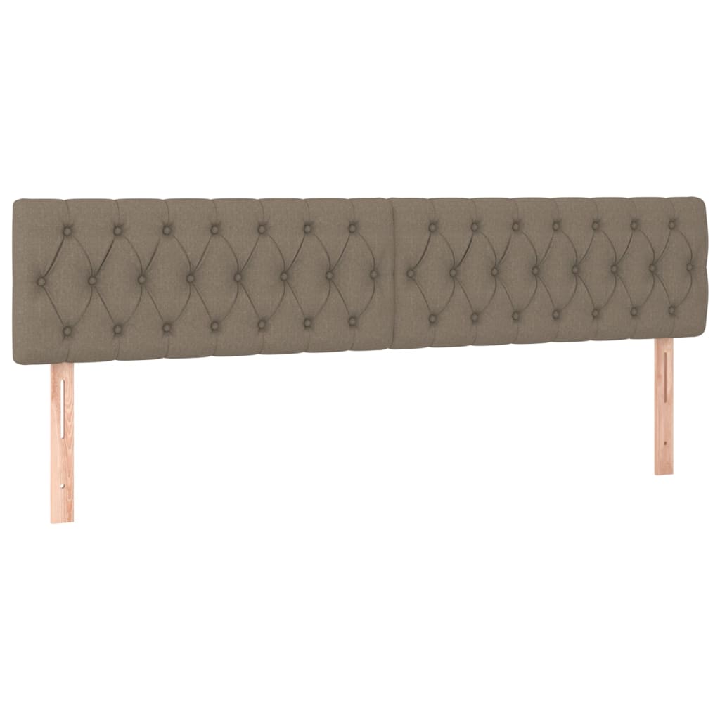Hoofdbord Led Stof 200 x 7 x 78/88 cm Taupe