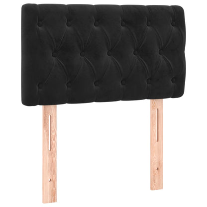 Hoofdbord Led Fluweel 80 x 7 x 78/88 cm Zwart