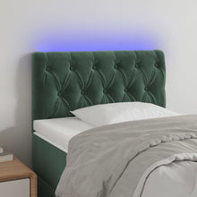 Hoofdbord Led Fluweel 80 x 7 x 78/88 cm Donkergroen