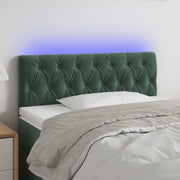 Hoofdbord 90x7x78/88 cm fluweel donkergroen LED