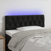 Hoofdbord 100x7x78/88 cm fluweel zwart LED