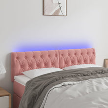 Hoofdbord Led Fluweel 1 144 x 7 x 78/88 cm Roze