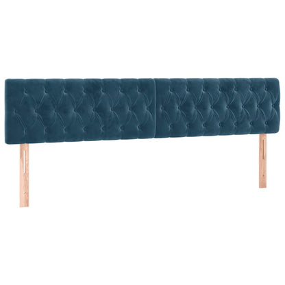 Hoofdbord LED 180x7x78/88 cm fluweel donkerblauw
