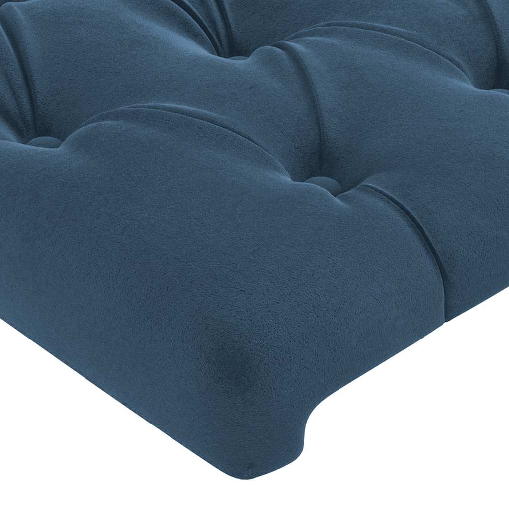 Hoofdbord LED 180x7x78/88 cm fluweel donkerblauw
