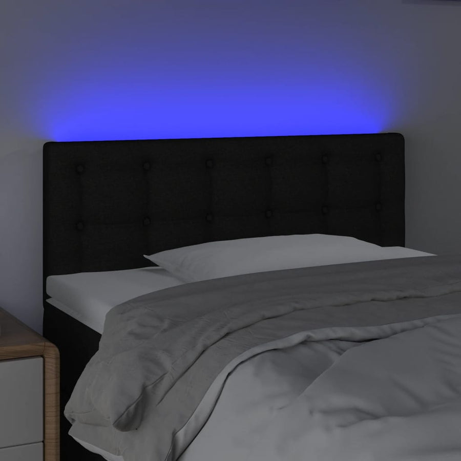 Hoofdbord Led Stof 90 x 5 x 78/88 cm Zwart