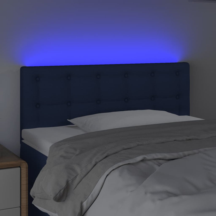 Hoofdbord Led Stof 90 x 5 x 78/88 cm Blauw