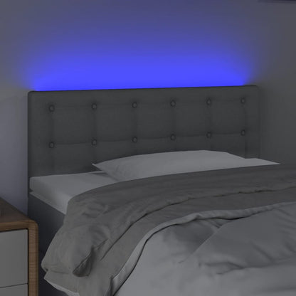Hoofdbord Led Stof 100 x 5 x 78/88 cm Lichtgrijs