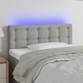 Hoofdbord LED 100x5x78/88 cm stof lichtgrijs