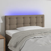 Hoofdbord 100x5x78/88 cm stof taupe LED