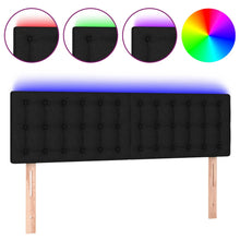 Hoofdbord Led Stof 144 x 5 x 78/88 cm Zwart