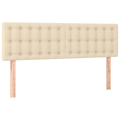 Hoofdbord LED 144x5x78/88 cm stof crèmekleurig 144 x 5 x 78/88 cm Crème