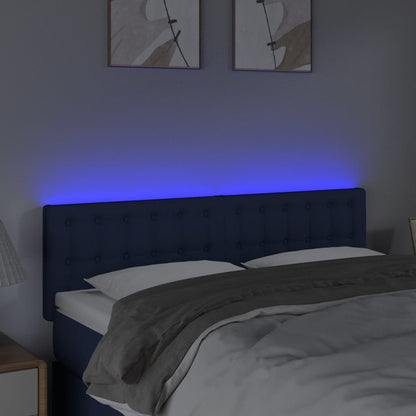 Hoofdbord Led Stof 144 x 5 x 78/88 cm Blauw