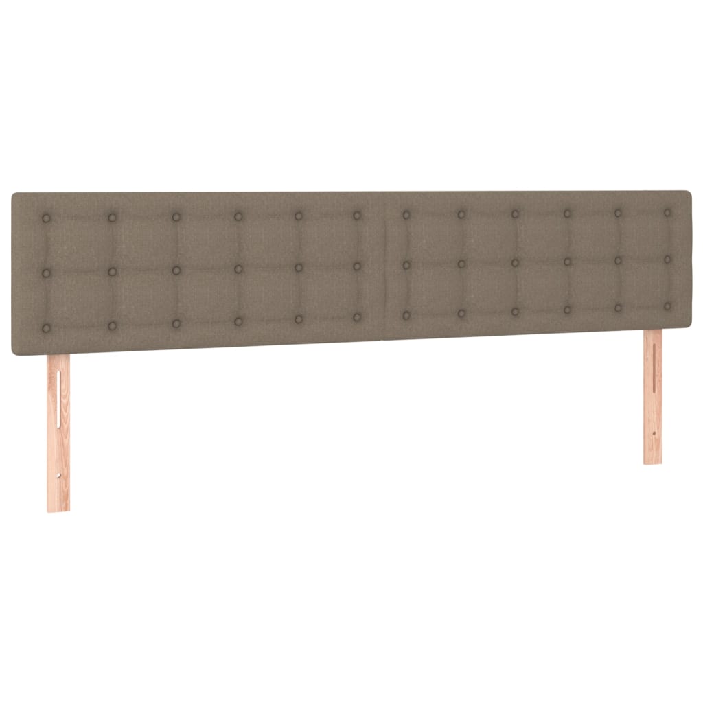 Hoofdbord LED 180x5x78/88 cm stof taupe 180 x 5 x 78/88 cm Taupe