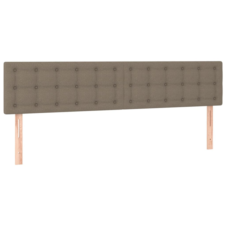 Hoofdbord LED 200x5x78/88 cm stof taupe