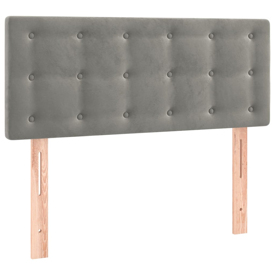 Hoofdbord Led Fluweel 80 x 5 x 78/88 cm Lichtgrijs
