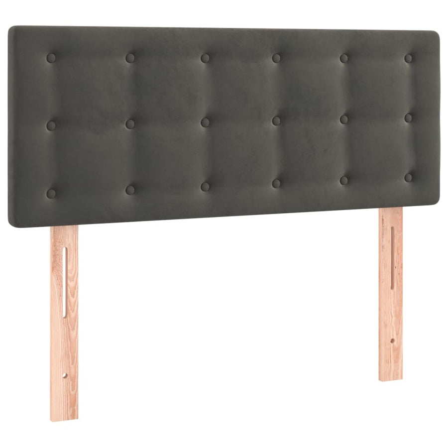 Hoofdbord Led Fluweel 80 x 5 x 78/88 cm Donkergrijs